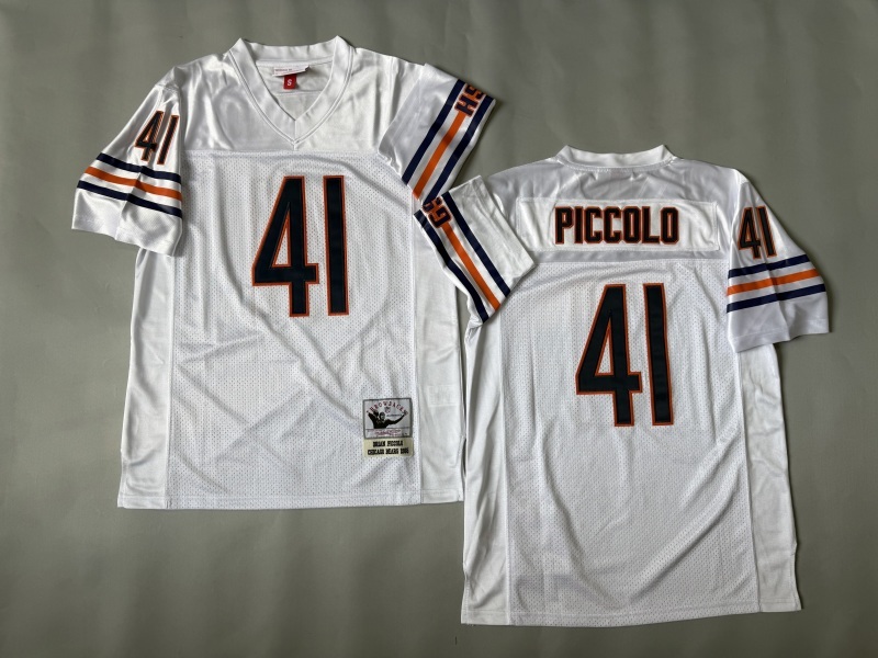 Men 2025 Nike Chicago Bears #41 Piccolo white Throwback Limited NFL Jersey style 001